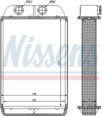 Radiador de forno (de aquecedor) Nissens 70232