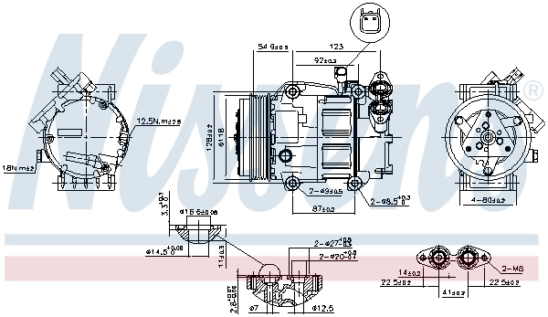 Compressor de aparelho de ar condicionado 89336 Nissens