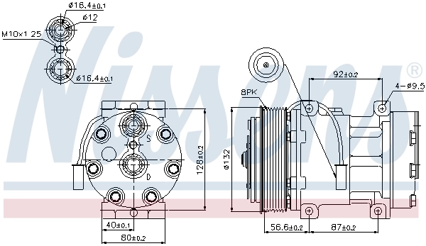89140 Nissens Compressor de aparelho de ar condicionado