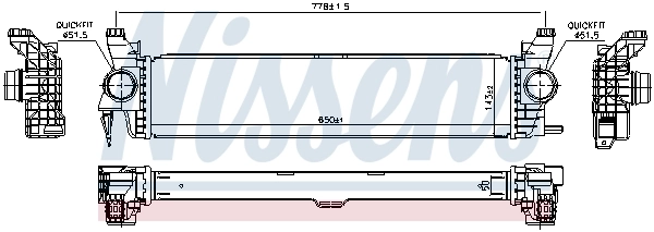 Radiador de intercooler Nissens 96016