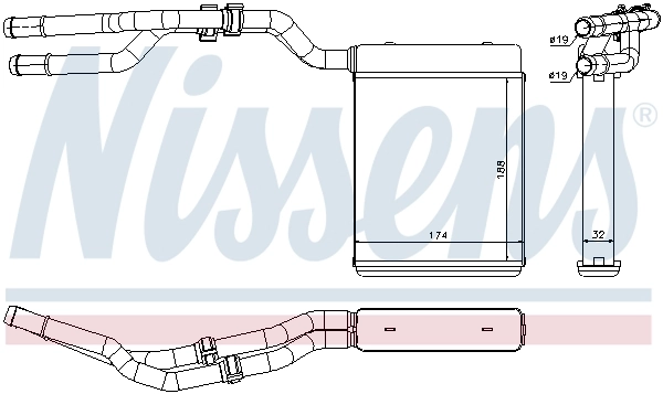 Radiador de forno (de aquecedor) Nissens 71774 preço, a partir de 71,92 USD