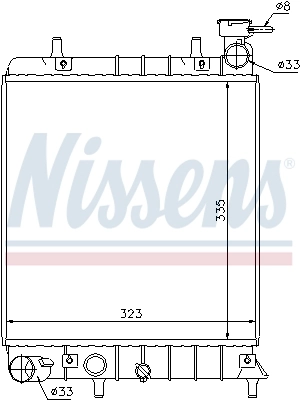 Radiador de esfriamento de motor 67022 Nissens