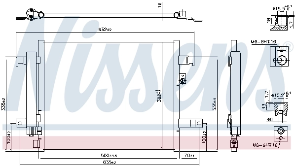 941044 Nissens Radiador de aparelho de ar condicionado