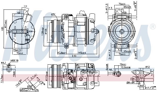 890292 Nissens Compressor de aparelho de ar condicionado