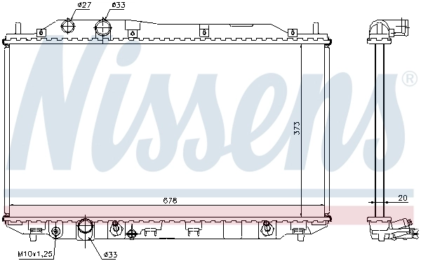 Radiador de esfriamento de motor Nissens 68141