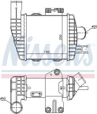 Radiador de intercooler Nissens 96661