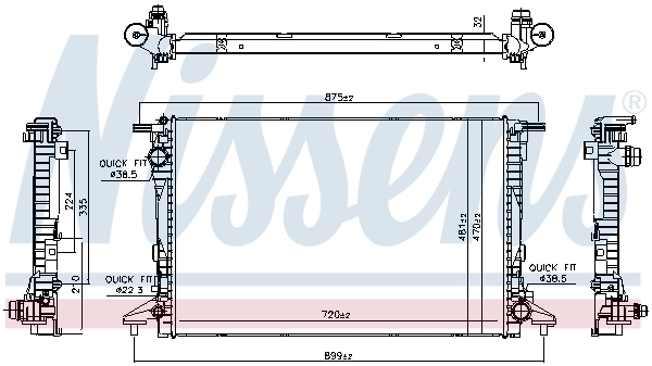 606578 Nissens Radiador de esfriamento de motor