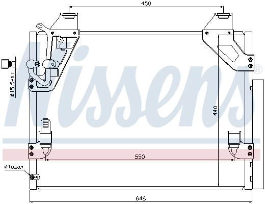 940082 Nissens Radiador de aparelho de ar condicionado