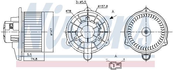  Motor de ventilador de forno (de aquecedor de salão) Hyundai Accent III sedan (MC) (2005 - 2012) III
