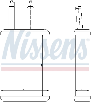 Radiador de forno (de aquecedor) Nissens 77523