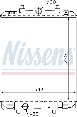 Radiador de esfriamento de motor Nissens 64687