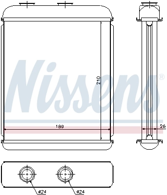 Radiador de forno (de aquecedor) Nissens 72662