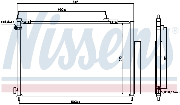 940062 Nissens Radiador de aparelho de ar condicionado