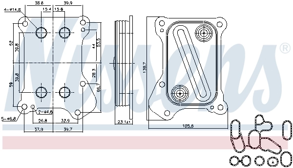Radiador de óleo Nissens 90700 preço, a partir de 42,85 USD
