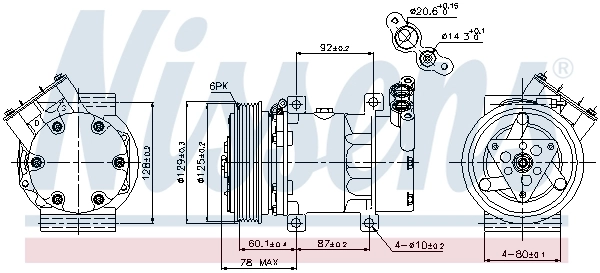 Compre 89109 Nissens Compressor de aparelho de ar condicionado