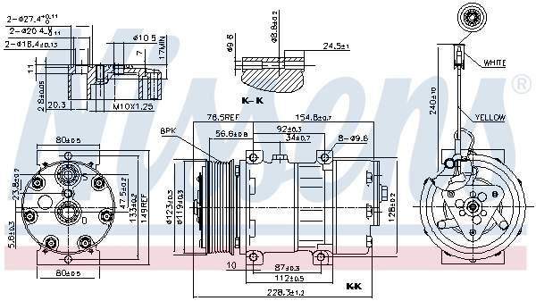 Compressor de aparelho de ar condicionado 89473 Nissens