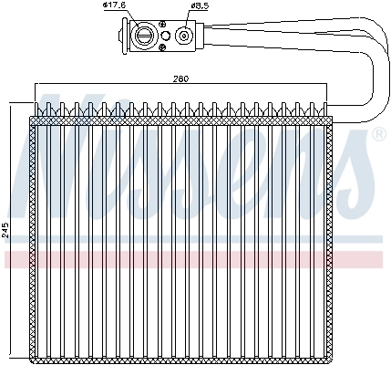 Vaporizador de aparelho de ar condicionado 92191 Nissens