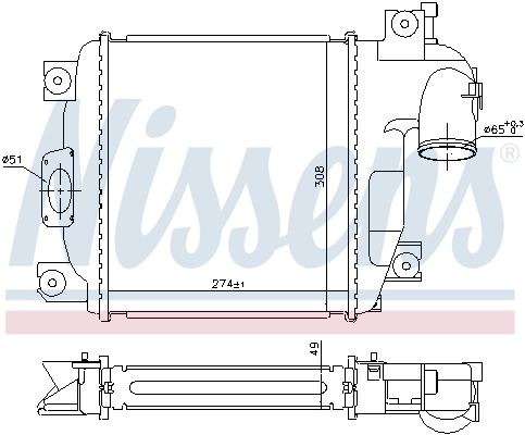 Radiador de intercooler Nissens 961424