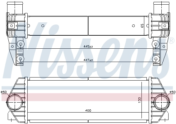 Radiador de intercooler 96435 Nissens