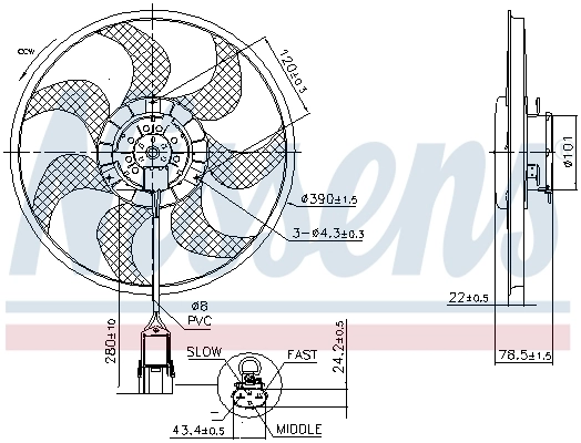Motor de ventilador do sistema de esfriamento Magneti Marelli MTC861AX