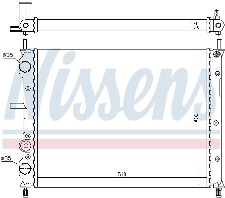 Radiador de esfriamento de motor Nissens 61806