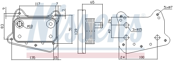 Radiador de óleo 90581 Nissens