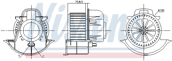 Motor de ventilador de forno (de aquecedor de salão) Nissens 87076