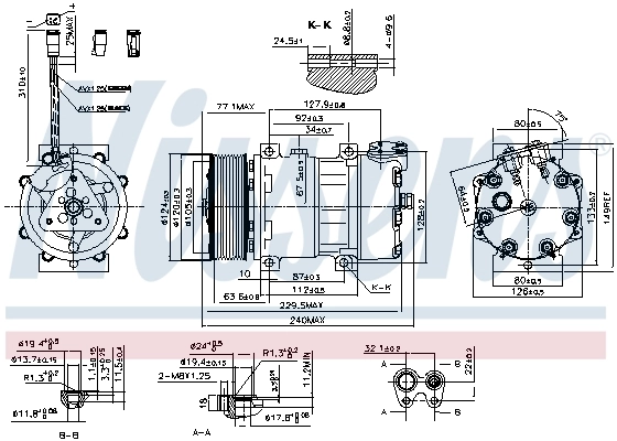 Compressor de aparelho de ar condicionado 890022 Nissens