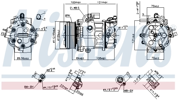 Compressor de aparelho de ar condicionado Nissens 890659