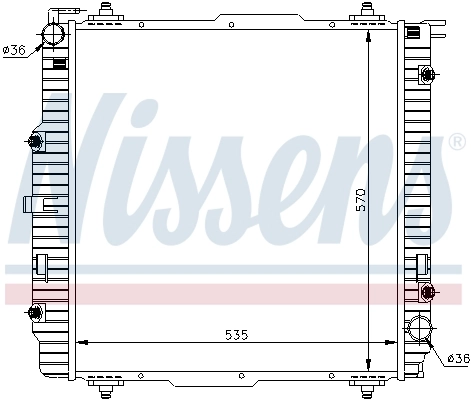 Radiador de esfriamento de motor Nissens 62599A