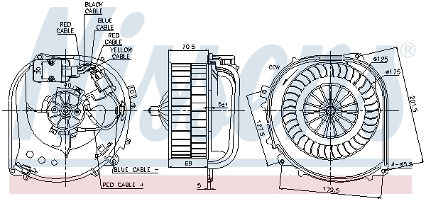 Motor de ventilador de forno (de aquecedor de salão) 87100 Nissens
