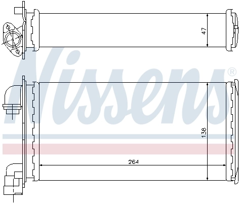 70501 Nissens Radiador de forno (de aquecedor)