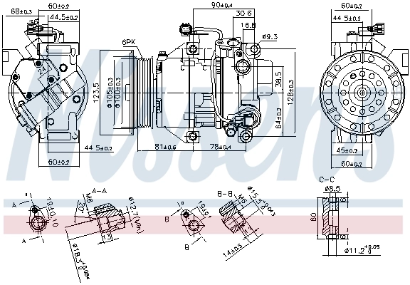 Compressor de aparelho de ar condicionado 89443 Nissens