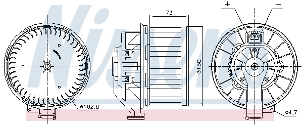 Motor de ventilador de forno (de aquecedor de salão) Nissens 87803