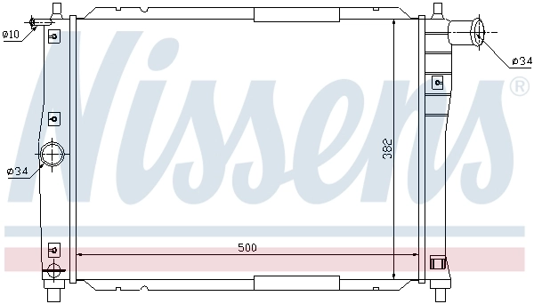 Radiador de esfriamento de motor 61644 Nissens