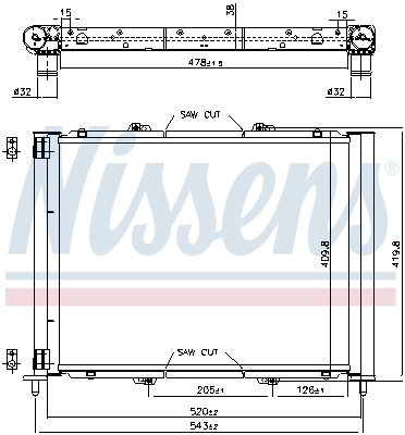 Radiador de esfriamento de motor Nissens 637626