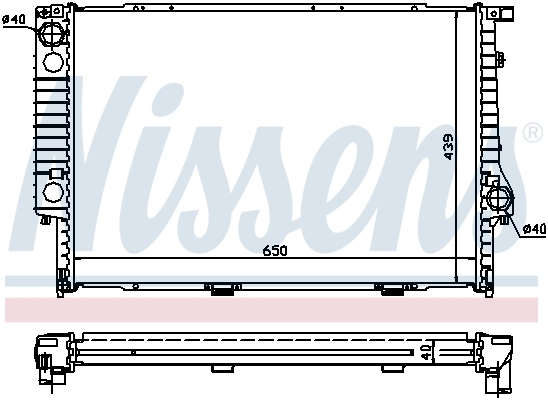 Radiador de esfriamento de motor 60747A Nissens