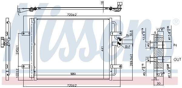 Radiador de aparelho de ar condicionado Nissens 940584