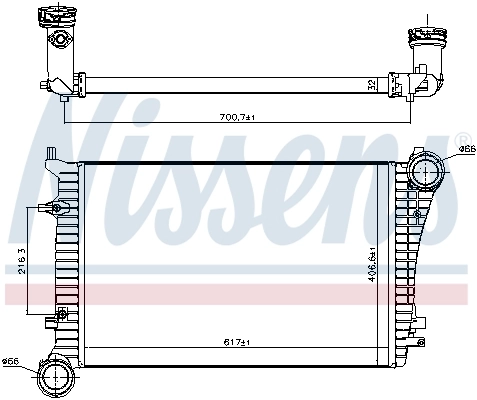 96619 Nissens Radiador de intercooler