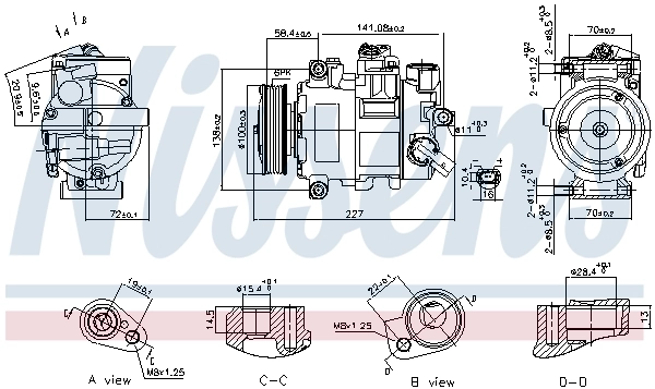89415 Nissens Compressor de aparelho de ar condicionado