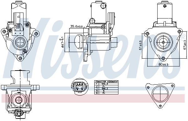 Válvula EGR de recirculação dos gases para KIA Carnival VQ