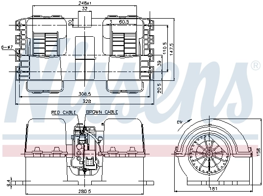 Motor de ventilador de forno (de aquecedor de salão) Nissens 87133