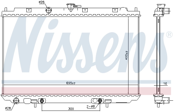 Radiador de esfriamento de motor 68732 Nissens