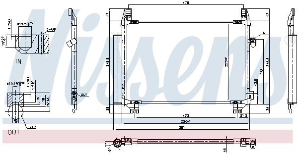 Radiador de aparelho de ar condicionado Nissens 940085
