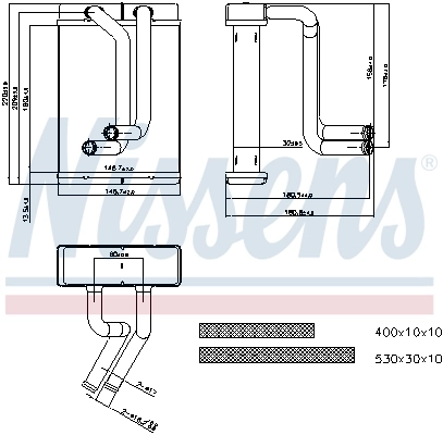 Radiador de forno (de aquecedor) Nissens 77508
