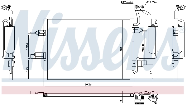 94624 Nissens Radiador de aparelho de ar condicionado