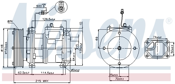 Compressor de aparelho de ar condicionado 89361 Nissens