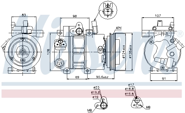 Compressor de aparelho de ar condicionado 89273 Nissens