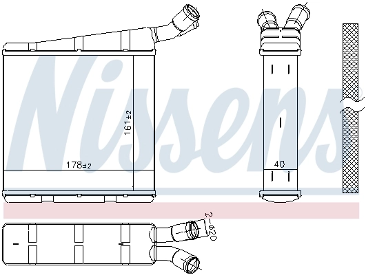 Radiador de esfriamento de motor adicional Nissens 606334