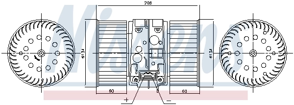 Motor de ventilador de forno (de aquecedor de salão) 87448 Nissens